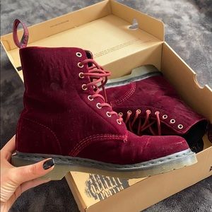 Cheery red rouge velvet Dr. Martens